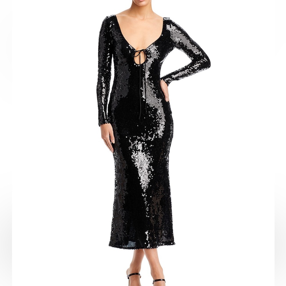 Black Sequin Maxi Dress